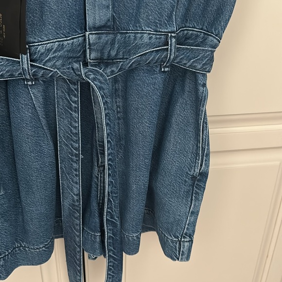 rag & bone featherweight denim romper. Medium - Picture 4 of 8